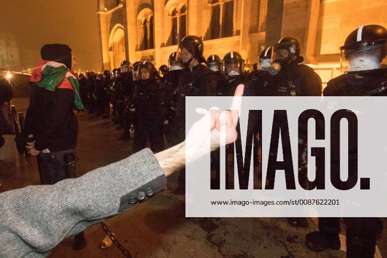 Demonstration against government because of the changes in labor law in Budapest. 2018.12.13. Photo:Vörös Szilárd