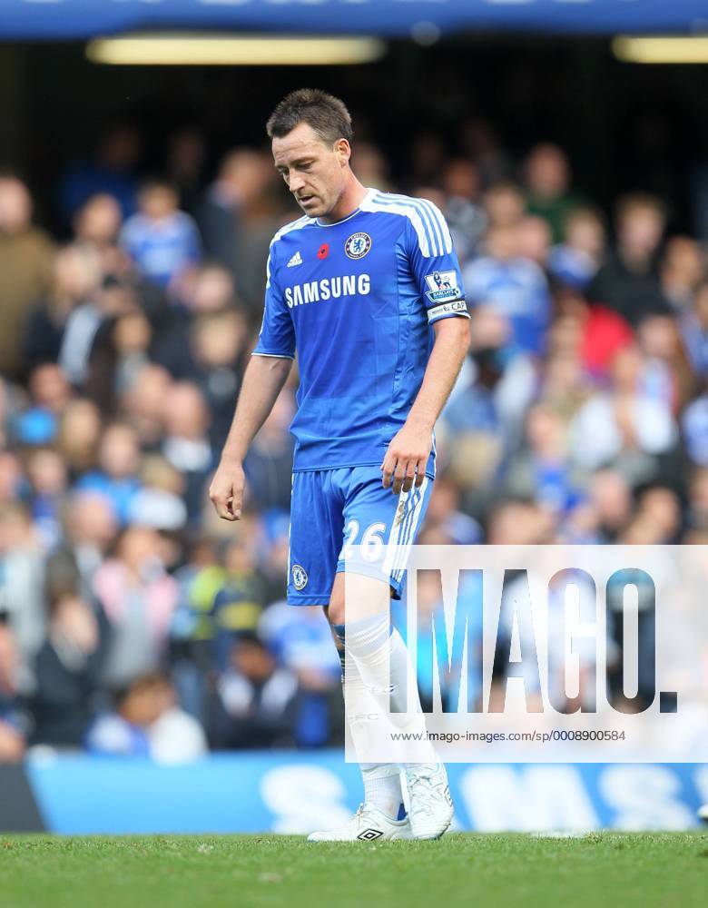 Chelseas John Terry looks on dejected after his mistake led to the winning goal Barclays Premier League FC Chelsea London vs FC Arsenal London 29th October, 2011 .