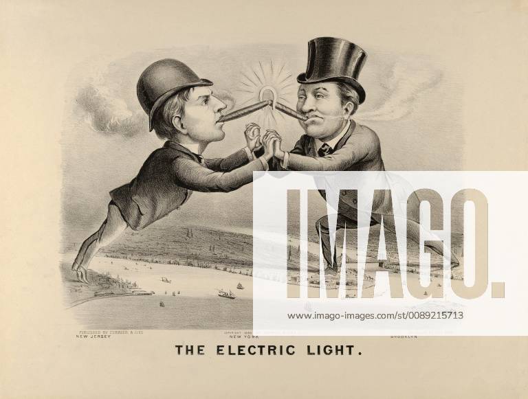 Drawings and Prints, Print, The Electric Light, Publisher, Sitter, Currier & Ives, Thomas Alva Edison (1847-1931), American, active New York, 1857 1907, Currier & Ives, Edison, Thomas Alva, American, 1857, 1907, 1880