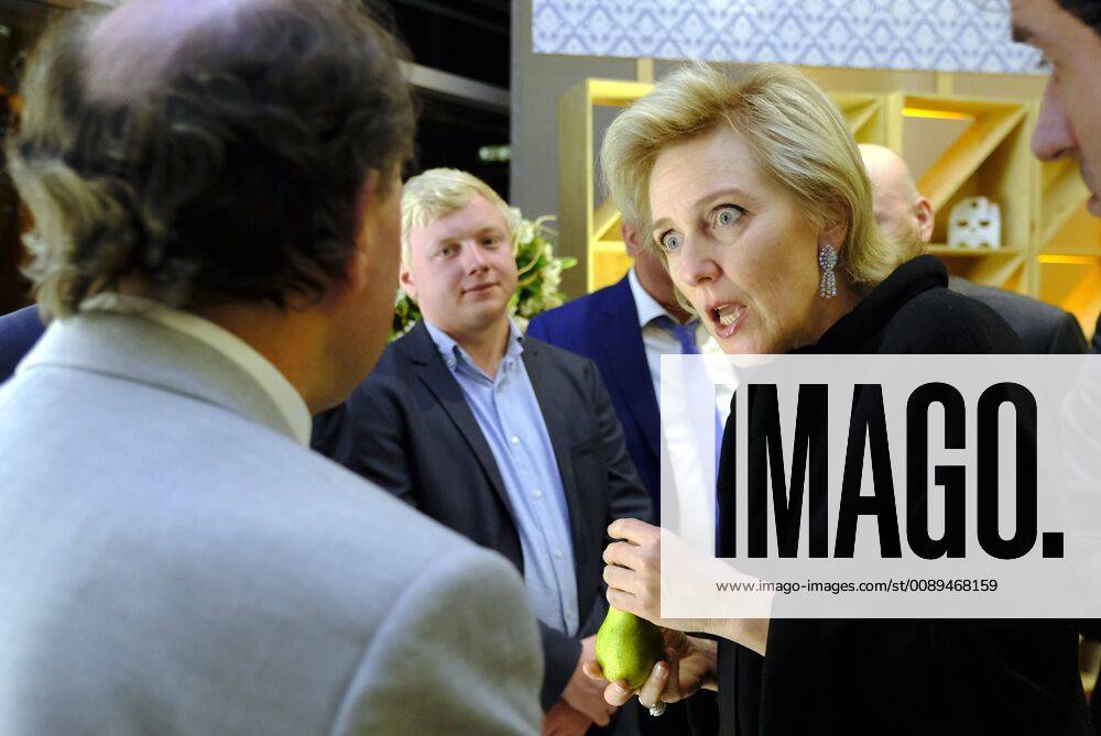 Princess Astrid of Belgium pictured during a Promotion Event called Belgian Pears in Mexico, on the second day of a Belgian economic mission to Mexico, Monday 18 February 2019. Several federal and regional ministers accompany the princess on an economic mission to Mexico from 17 to 24 February. ERICxLALMAND 05533591