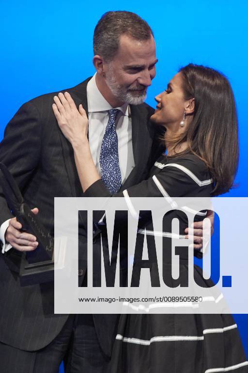 Madrid Queen Letizia and King Felipe during the ‘’World peace & Liberty award’’ at the closing session of the ‘’World law congress, WLC, of the ‘’World jurist association, WJA at the royal theatre in Madrid. No Spain