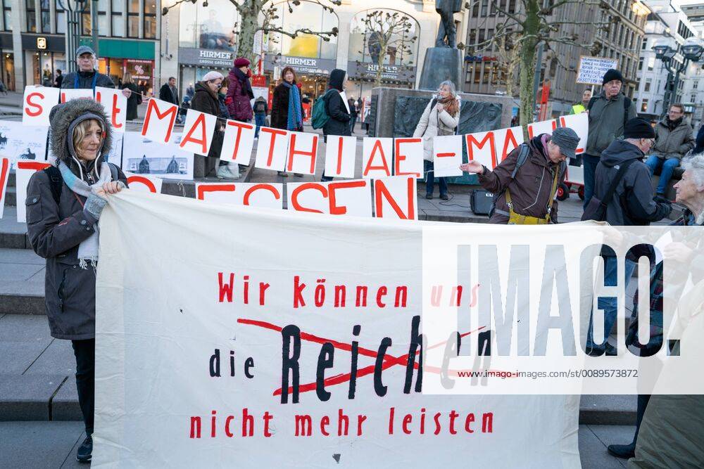 Matthiae-Mahl 2019 - Gegendemonstration auf dem Hamburger Rathausmarkt - Demo;Matthiae-Mahl 2019 - Gegendemonstration auf dem Hamburger Rathausmarkt - Demo, Hamburg Hamburg Deutschland Rathausmarkt