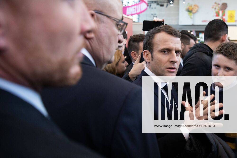 Paris, Macron besucht Landwirtschaftsmesse Paris, France, February 23, 2019 - French President Emmanuel Macron visits the 56th International Agriculture Fair (Salon de l Agriculture) at the Porte de Versailles exhibition center.