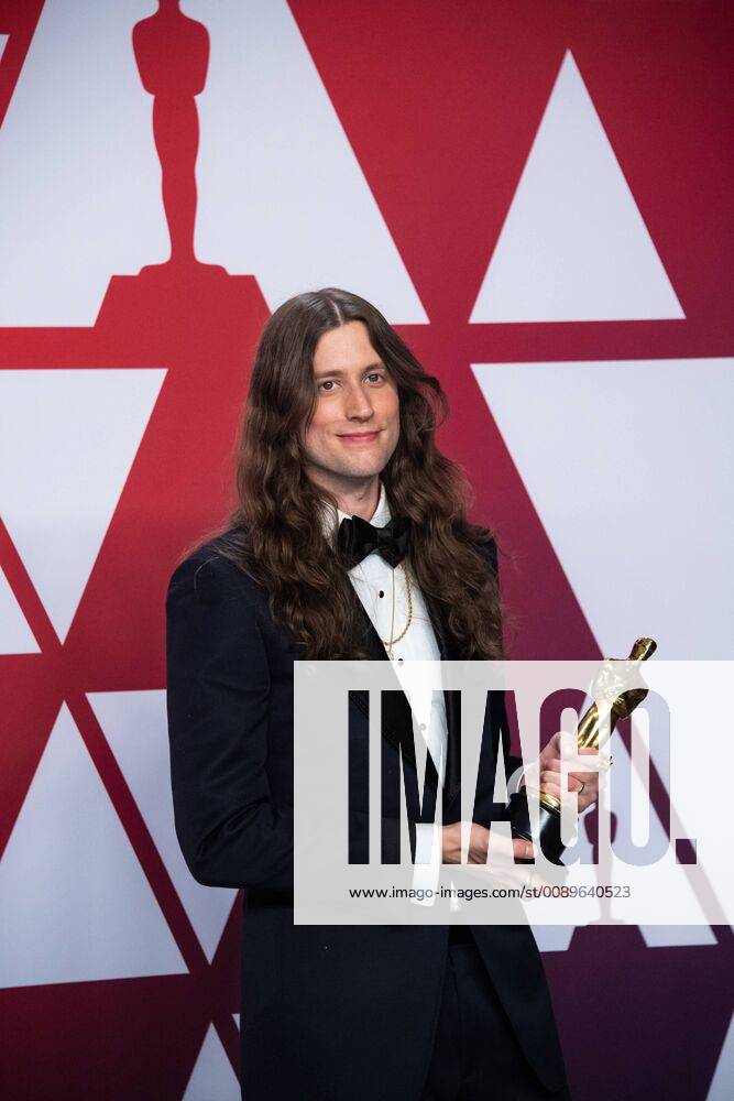 Ludwig Goransson poses backstage with the Oscar for achievement in music written for motion pictures (original score) during the live ABC telecast of the 91st Oscars at the DolbyÂ® Theatre in Hollywood, CA on Sunday