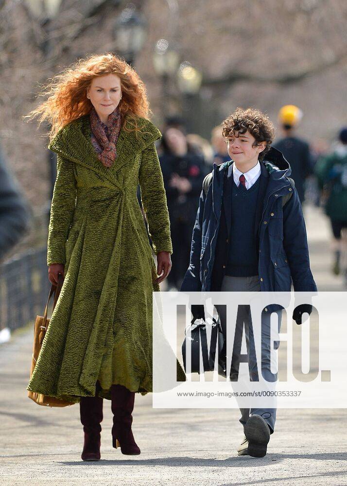 New York, New York, United States - Actors Nicole Kidman and Noah Jupe were on the set of the new movie The Undoing on March 27 2019 in New York City New York United States