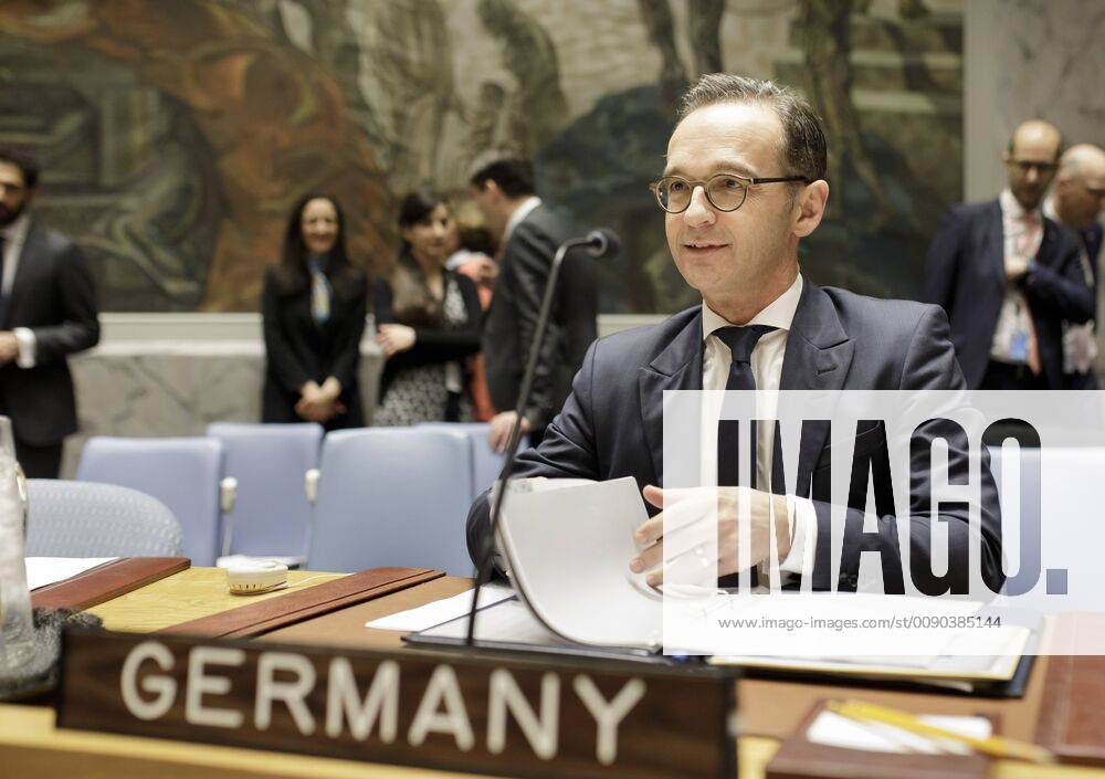 Bundesaussenminister Heiko Maas, SPD, nimmt im VN - Sicherheitsrat an einer Unterrichtung zur Stabilisierungsmission der Vereinten Nationen in Mali (MINUSMA) teil. New York USA 29.03.2019 New York USA