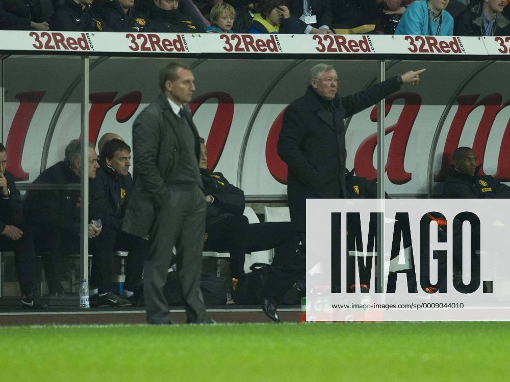Football - Premier League - Swansea City vs. Manchester United Swansea Manager Brendan Rodgers and Manchester United Manager Sir Alex Ferguson