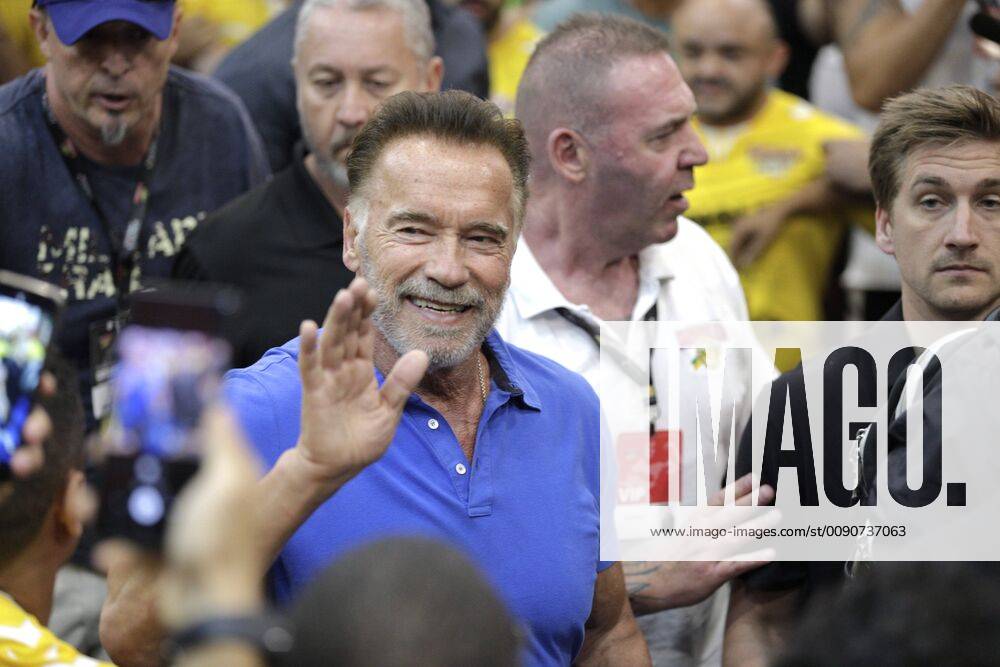 Sao Paulo, Brazil - Former Bodybuilder and California Governor ARNOLD SCHWARZENEGGER, during the 2019 Arnold Classic South America, the largest sports nutrition fair in Latin America, in Sao Paulo, Brazil. Sao Paulo Brazil - ZUMAl146 20190413_zaf_l146_016