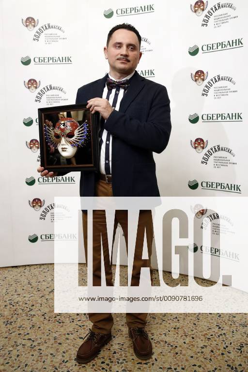 Conductor Valery Shelepov receives the Best Conductor in Operetta-Musical award for the Vynil production by Krasnoyarsk s Musical Theatre at the 2019 Golden Mask award ceremony at the Historic Stage of the Bolshoi Theatre. Artyom Geodakyan TASS TS0A86CB