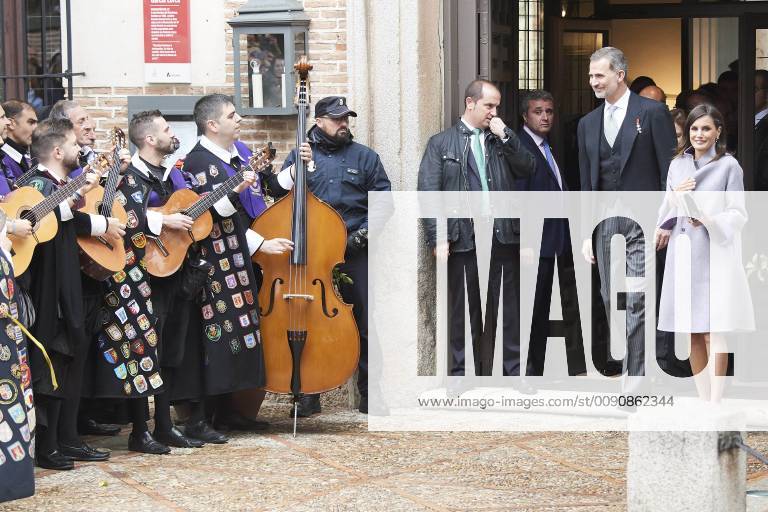 Alcala Queen Letizia and King Felipe during the ‘’Miguel de Cervantes’’ 2018 literature prize to Uruguayan poet Ida Vitale in Lengua Castellana at the university of Alcala de Henares. The Cervantes Award, worth at 125,000 euro cash prize, is the most important prize to literature in spanish and the awarding ceremony is held each 23 April to mark Miguel de Cervantes death date No Spain