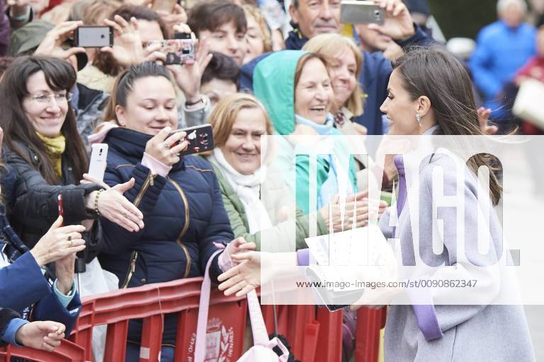 Alcala Queen Letizia and King Felipe during the ‘’Miguel de Cervantes’’ 2018 literature prize to Uruguayan poet Ida Vitale in Lengua Castellana at the university of Alcala de Henares. The Cervantes Award, worth at 125,000 euro cash prize, is the most important prize to literature in spanish and the awarding ceremony is held each 23 April to mark Miguel de Cervantes death date No Spain