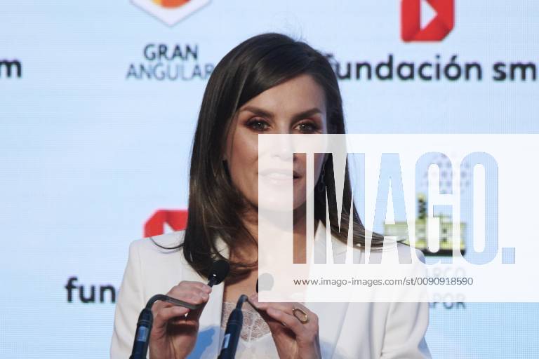 Madrid, Madrid, Spain - Queen Letizia of Spain attends Barco de Vapor and Gran Angular literature awards at Casa de Correos on April 25, 2019 in Madrid, Spain Madrid Spain - ZUMAg15_ 20190425_zaf_g15_032