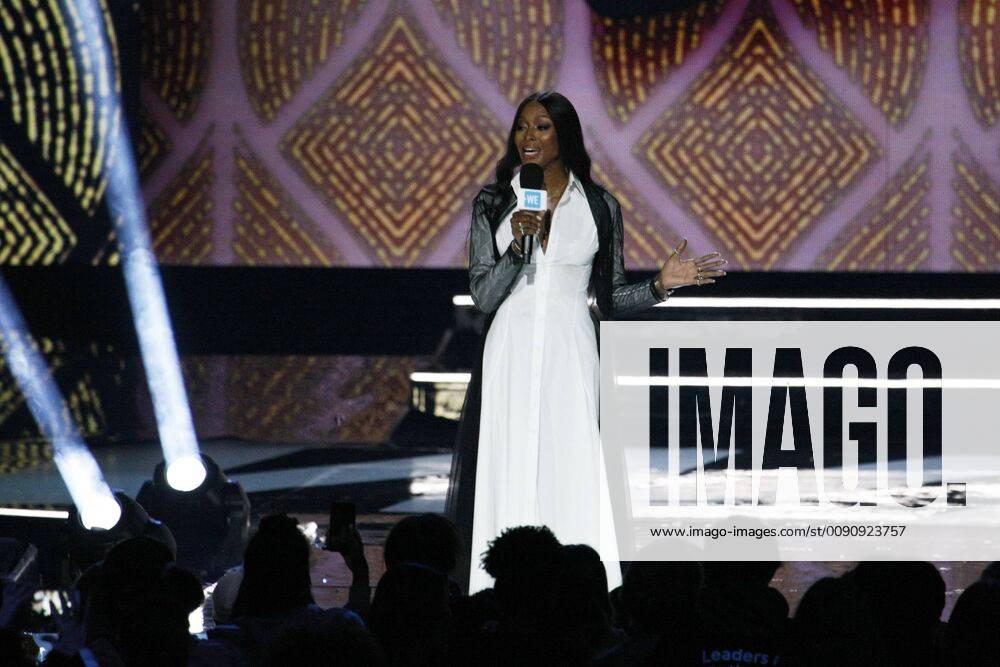 Inglewood, CA - APR 25: Naomi Campbell speaks at We Day California at The Forum on April 25 2019 in Inglewood CA.
