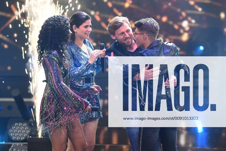 Deutschland sucht den Superstar Finale am 27.04.2019 in den MMC Studios in Köln V.l.n.r; Alicia-Awa Beisert - Joana Kesenci - Nick Ferretti - Davin Herbrüggen