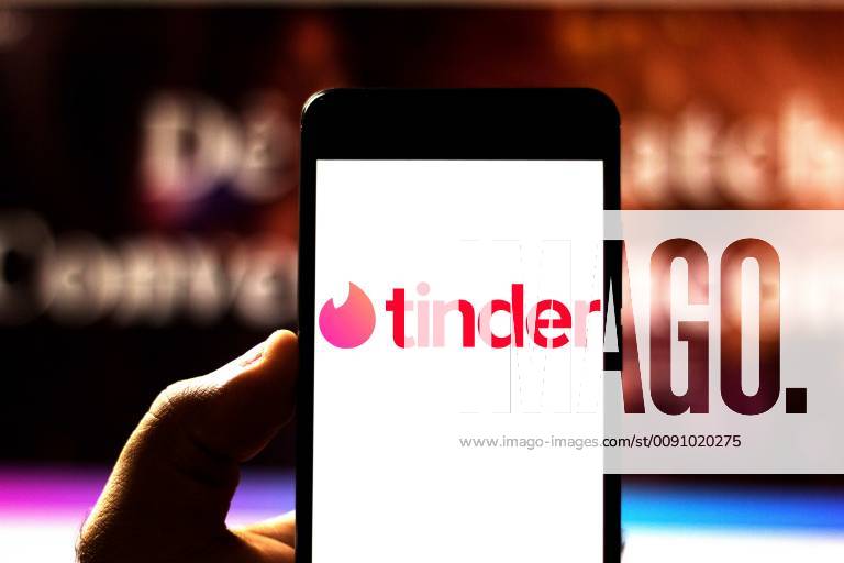 GloRia De Dourados, Mato Grosso do Sul, Brazil - In this photo illustration Tinder logo seen displayed on a smartphone. GloRia De Dourados Brazil - ZUMAs197 20190401_zab_s197_075