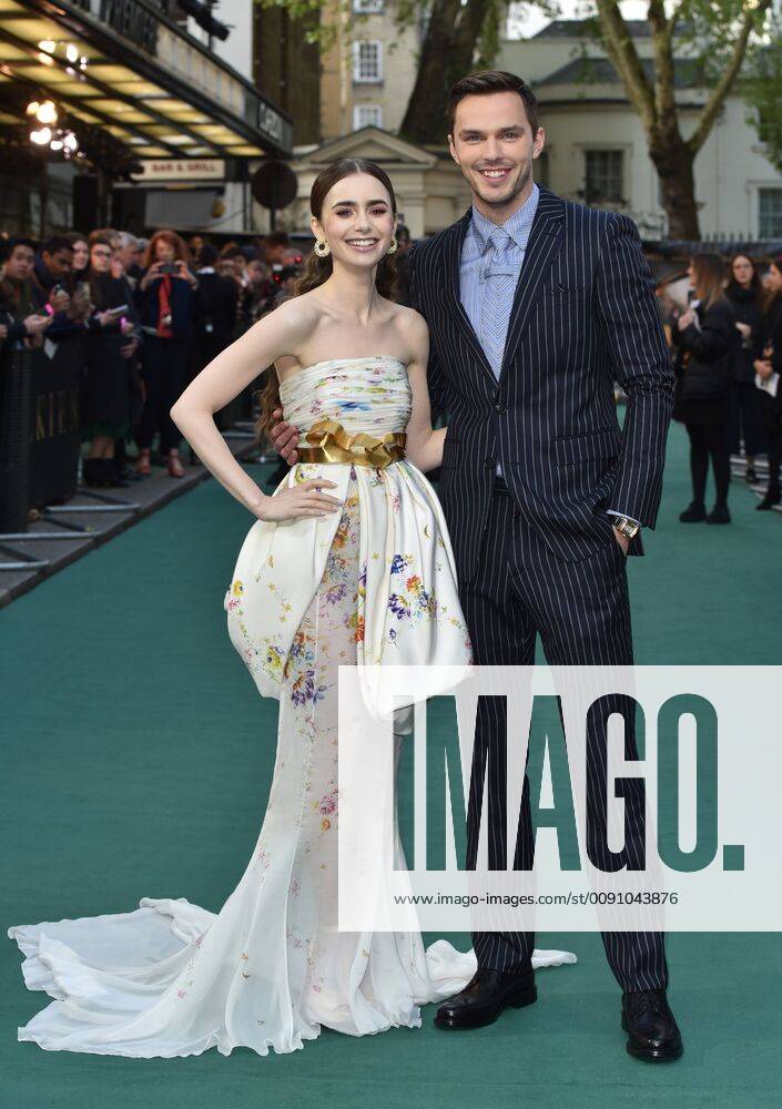 Entertainment Themen der Woche KW18 April 29, 2019 - London, United Kingdom of Great Britain and Northern Ireland - Actors Nicholas Hoult and Lily Collins arriving at the UK premiere of Tolkien at The Curzon Mayfair on April 29, 2019 in London, England London United Kingdom of Great Britain and Northern Ireland - ZUMAny1_ 20190429_zaf_ny1_185