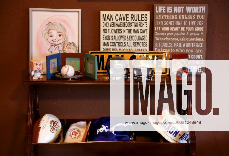 Palm Harbor, Florida, U.S. - DOUGLAS R. CLIFFORD Times.A shrine to the man cave at Pinellas County Sheriff Bob Gualtieri s home in Palm Harbor. Palm Harbor U.S. - ZUMAs70_ 20190331_zan_s70_040