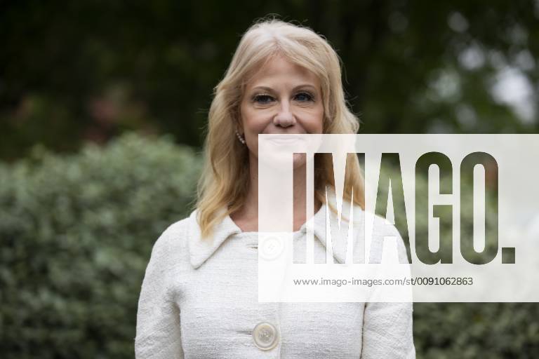 Washington, District of Columbia, U.S. - Kellyanne Conway, counselor to United States President Donald Trump, speaks with members of the media on the West Wing driveway at the White House in Washington, D.C. on May 1, 2019. Credit: CNP Washington U.S. - ZUMAs152 20190501_zaa_s152_023