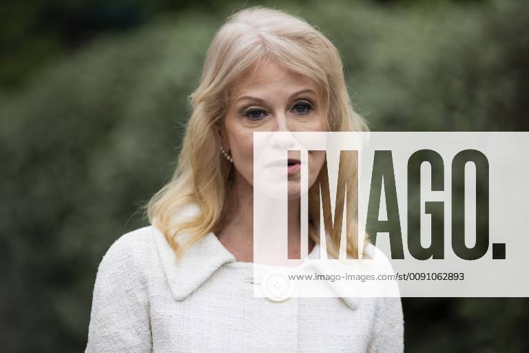 Washington, District of Columbia, U.S. - Kellyanne Conway, counselor to United States President Donald Trump, speaks with members of the media on the West Wing driveway at the White House in Washington, D.C. on May 1, 2019. Credit: CNP Washington U.S. - ZUMAs152 20190501_zaa_s152_021