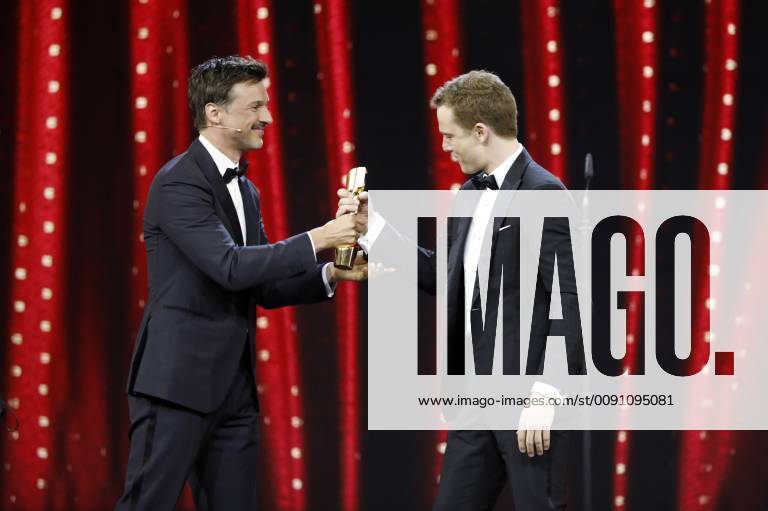Florian David Fitz und Alexander Fehling bei der Verleihung des Deutschen Filmpreises 2019 in der Messe Berlin. Berlin