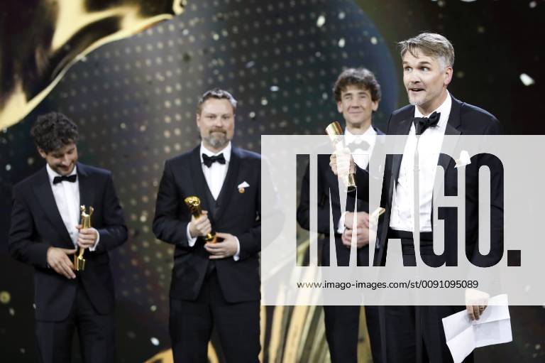 Andreas Turnwald, Uwe Dresch, Andre Zimmermann und Tobias Fleig bei der Verleihung des Deutschen Filmpreises 2019 in der Messe Berlin. Berlin