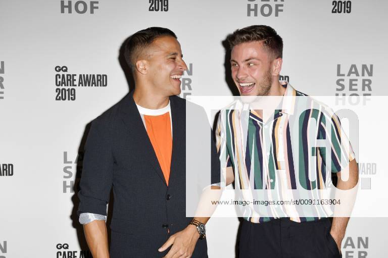 Kostja Ullmann und Jannik Schümann bei der Verleihung des GQ Care Award 2019 in der 20° Restobar. Düsseldorf
