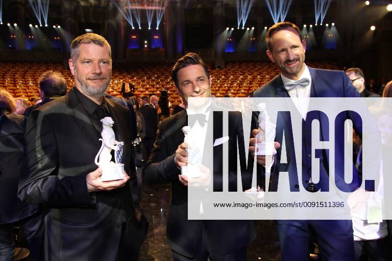 Andreas Prochaska, Marcus Ammon, Oliver Vogel, Bayerischer Fernsehpreis 2019 im Prinzregententheater in Muenchen am 25.05.2019