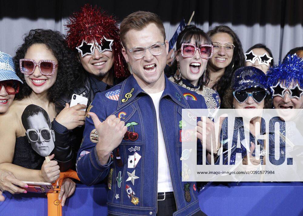 Taron Egerton arrives on the red carpet at the New York premiere of Rocketman at Alice Tully Hall on May 29, 2019 in New York City. NYP20190529150 JOHNxANGELILLO