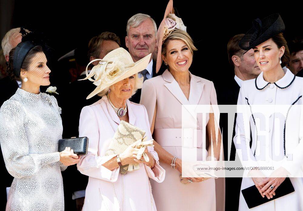 Entertainment Themen der Woche KW25 17-06-2019 England Queen Letizia, the Duchess of Cornwall, Camilla, Queen Maxima and the Duchess of Cambridge, Kate Catherine The Most Noble Order of the Garter ( Orde van de Kouseband) ceremony at St George’s Chapel at Windsor Castle in Windsor. The Order of the Garter is the oldest and most senior Order of Chivalry in Britain, established by King Edward III nearly 700 years ago. Motto of the order is: Honi soit qui mal y pense (Shame on him who thinks this evil)