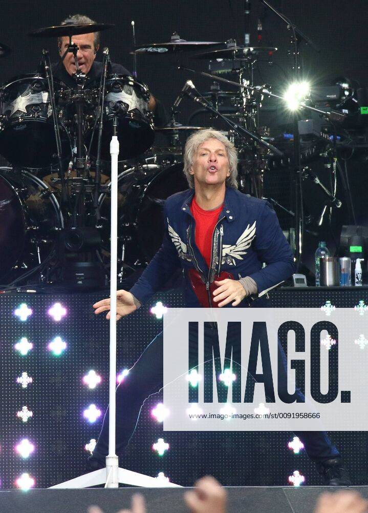 London, United Kingdom - Bon Jovi perform on stage during the This House Is Not For Sale tour at Wembley Stadium in London. London United Kingdom - ZUMAs197 20190621_zaa_s197_219