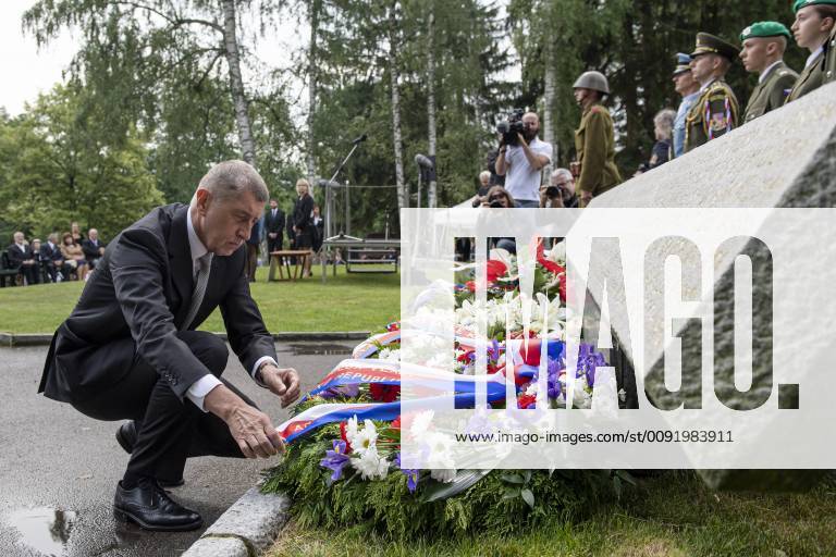 Czech Prime Minister Andrej Babis and hundreds of people met at the site of the former village Lezaky, Czech Republic, June 23, 2019 to mark the anniversary of its obliteration by the Nazis within their reprisals after the assassination of high Nazi leader Reinhard Heydrich by Czechoslovak paratroopers 77 years ago. (CTKxPhoto DavidxTanecek) CTKPhotoP201906230223401 TAD 002