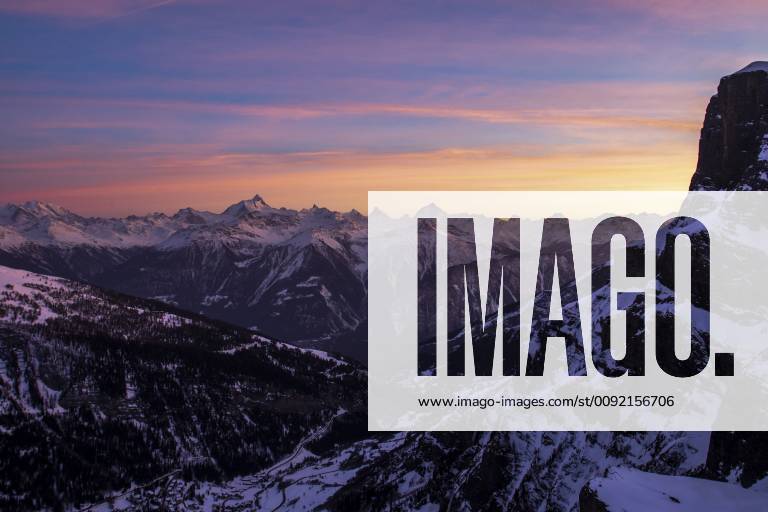 Abendstimmung, Leukerbad, Walliser Alpen McPRMU