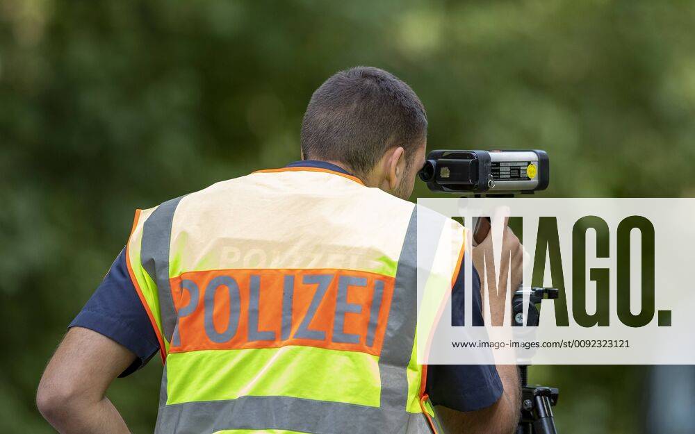 Rimpar, Bundesstraße, 18.07.2019, Geschwindigkeits- und Motorradkontrolle der Polizei Bild: Laser Messung, Geschwindigkeitsmessung