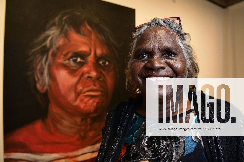 ARCHIBALD PEOPLE?S CHOICE AWARD, Aboriginal Elder Daisy Tjuparntarri Ward poses for a photograph in front of artist David Darcy s portrait of her at the Art Gallery of NSW in Sydney, Wednesday, August 14, 2019. David Darcy s portrait of Daisy, Tjuparntarri - Women s Business , has won the 2019 Archibald People s Choice award. ( NO ARCHIVING, , NO USE IN BOOKS WITHOUT CONSENT SYDNEY NSW AUSTRALIA