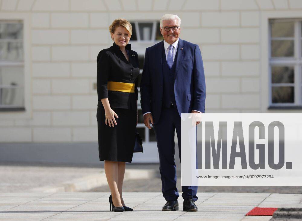 Präsidentin der Slowakischen Republik, Zuzana Caputova, Bundespräsident Frank-Walter Steinmeier, Deutschland, Berlin, Schloss Bellevue, Begrüßung der Präsidentin der Slowakischen Republik, Zuzana Caputova, mit militärischen Ehren und anschließendes Gespräch, 21.08.201
