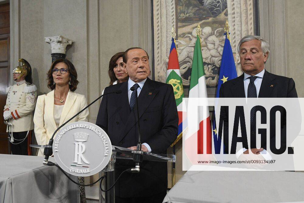 Mariangela Gelmini, Anna Maria Bernini, Silvio Berlusconi and Antonio Tajani during the consultations of the President of the Republic for the formation of the new government (Luigi Mistrulli Fotogramma, Rome - 2019-08-28) p.s. la foto e utilizzabile nel rispetto del contesto in cui e stata scattata, e senza intento diffamatorio del decoro delle persone rappresentate