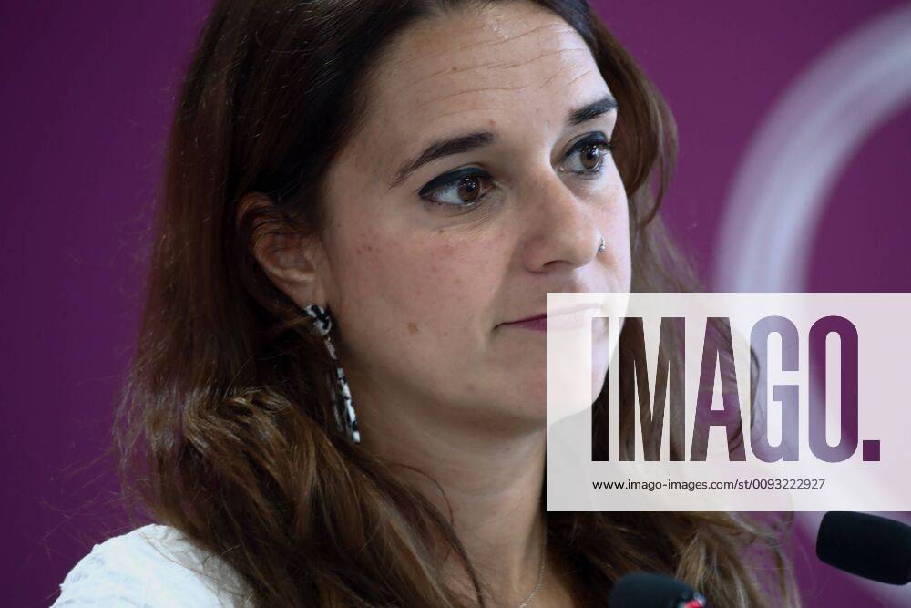 The spokeswoman of Unidas Podemos, Noelia Vera, is seen giving a press conference after the Coordination Council of her party on September 02, 2019 in Madrid, Spain. Madrid SPAIN - ZUMAa181 20190902_zaa_a181_027