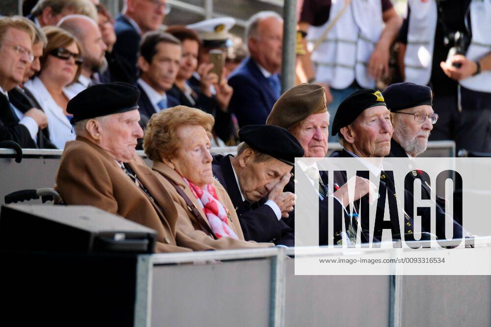 Illustration picture shows World War II veterans during a royal visit to the commemoration of the 75th anniversary of the liberation during World War II, Sunday 08 September 2019 in Antwerp. NICOLASxMAETERLINCK 05657678