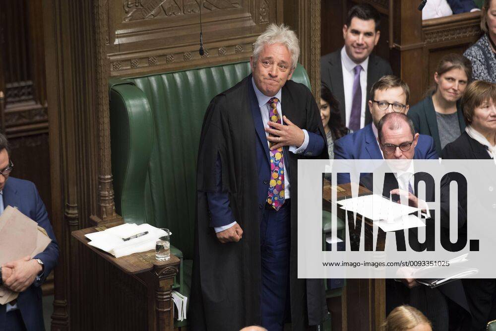 (190910) -- LONDON, Sept. 10, 2019 (Xinhua) -- John Bercow, speaker of the House of Commons, announces his intention to step down in London, Britain, on Sept. 9, 2019. British lawmakers on Monday night voted to reject Prime Minister Boris Johnson s second bid for a snap general election, dealing another heavy blow to his Brexit strategy. (Jessica Taylor UK Parliament Handout via Xinhua) HOC MANDATORY CREDIT: UK Parliament Jessica Taylor BRITAIN-LONDON-BREXIT-PARLIAMENT