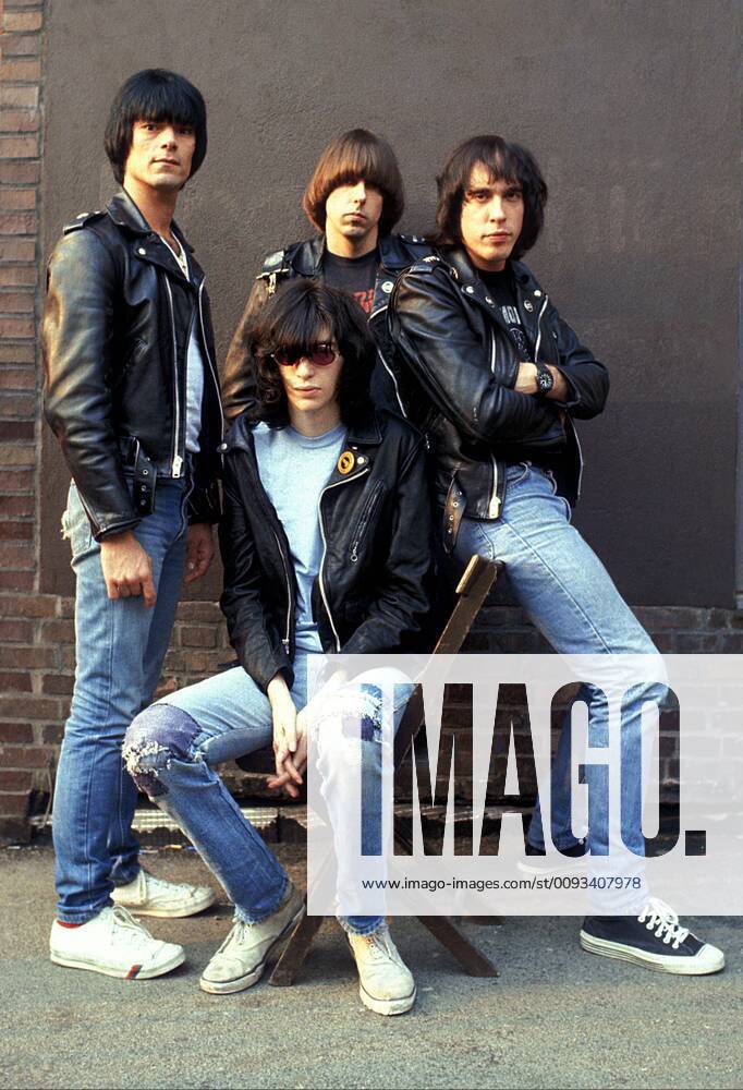 The Ramones, 1978 Members of the American rock band Les Ramones after the shooting of the German TV show Musikladen. From left to right: Dee Dee Dee Ramone, Joey Ramone, Johnny Ramone, Marky Ramone. Bremen