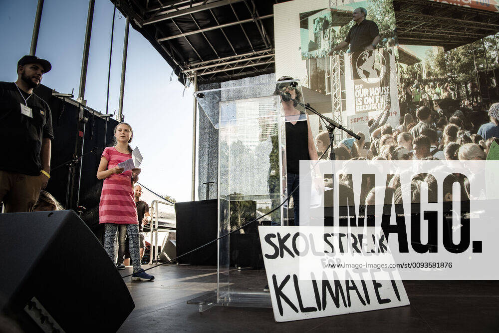The 16 year old Swedish climate activist Greta Thunberg lead the climate demonstration Fridays for Future in New York, USA 20 Sept 2019 Estimated 250,000 people marched in New York City as part of a global strike protesting climate change Organizers have estimated around four million people took to the streets in thousands of cities worldwide 2019 09 20 c WIXTRÖM PETER Aft