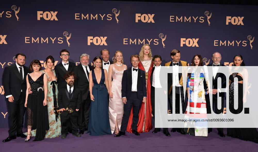Bilder des Jahres 2019, Entertainment 09 September Entertainment Themen der Woche KW38 The cast and crew of Game of Thrones, winner of the award for Outstanding Drama Series for Game of Thrones appear backstage during the 71st annual Primetime Emmy Awards held at the Microsoft Theater in downtown Los Angeles on Sunday, September 22, 2019. LAP201909221320 CHRISTINExCHEW