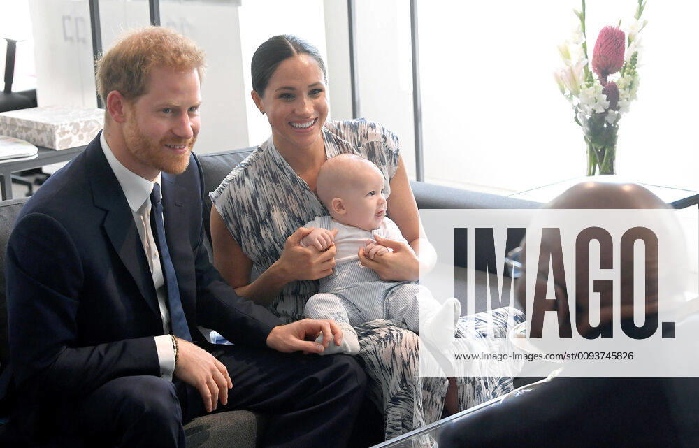 Prince Harry Duke of Sussex, Meghan Markle Duchess of Sussex and son Archie Harrison Mountbatten-Windsor with Archbishop Desmond Tutu during a visit to the Desmond & Leah Tutu Legacy Foundation in Cape Town, South Africa. Photo Credit: ALPR AdMedia 245478 2019-09-25 Cape Town Afrique du Sud