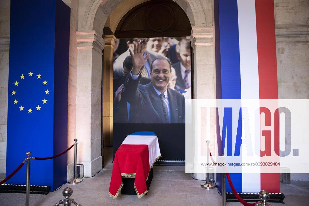 Paris, France, September 29th, 2019 - Popular Tribute to French President Jacques Chirac at Invalides.