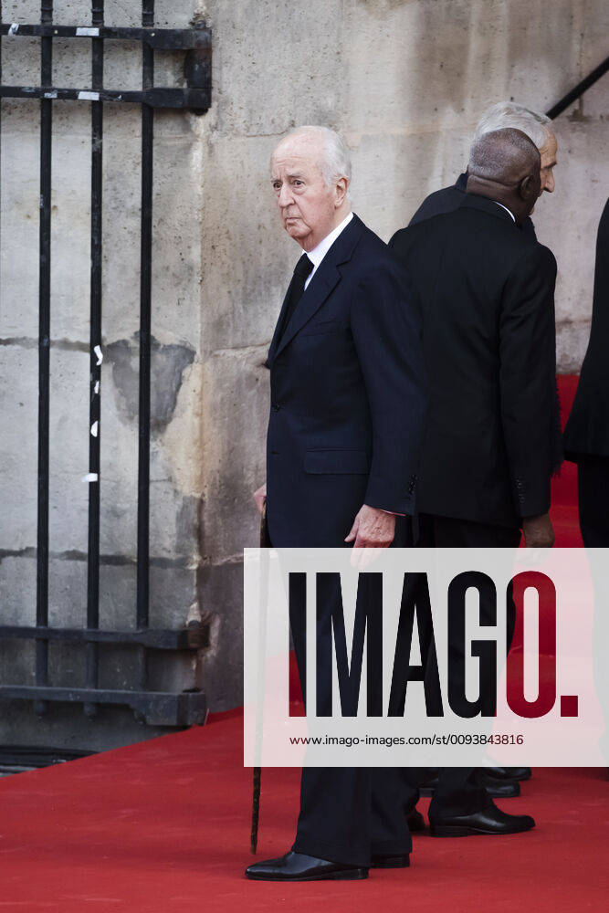 Paris, France September 30, 2019 - Funeral for late French President Jacques Chirac at the Saint-Sulpice church during a national day of mourning - edouard Balladur POLITIQUE, CHIRAC, OBSEQUES, DEUIL NATIONAL, HOMMAGE