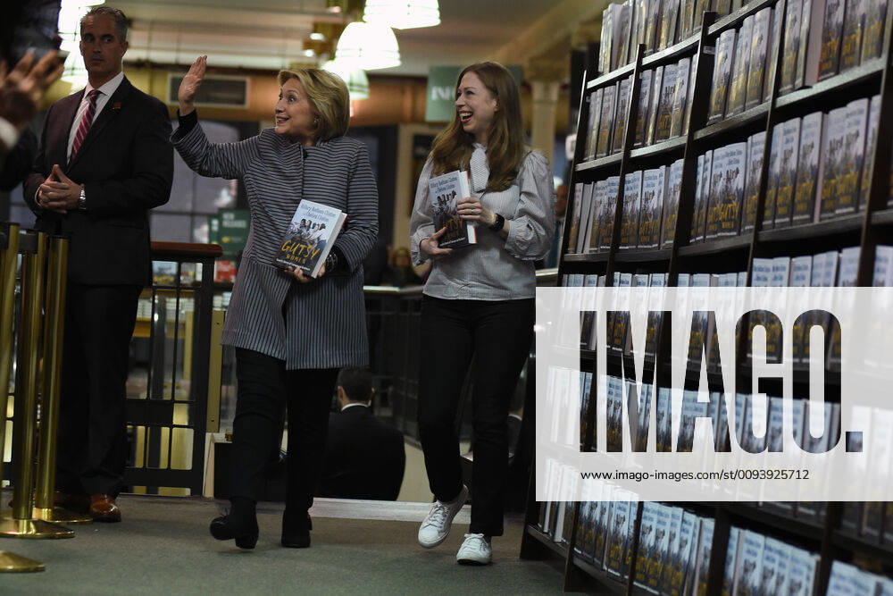 October 3, 2019 New York City..Hillary Clinton and Chelsea Clinton sign copies of The Book of Gutsy Women on October 3, 2019 in New York City. New York USA - ZUMAny1_ 20191003_zaf_ny1_031