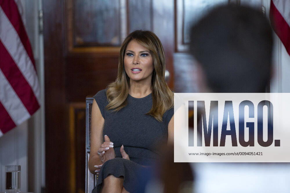 First lady Melania Trump speaks during a listening session with youth from the Truth Initiative, ages 13 to 18, at the White House in Washington D.C., U.S. on October 9, 2019. Photo Credit: Stefani Reynolds CNP AdMedia 246021 2019-10-09 District of Columbia Washington