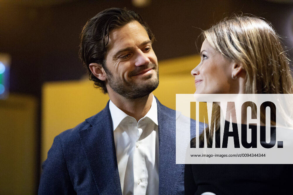 STOCKHOLM 2019 10 22 Prince Carl Philip and Princess Sofia during a press conference at the launch of the couples campaign to stop net hate, Stockholm Sweden