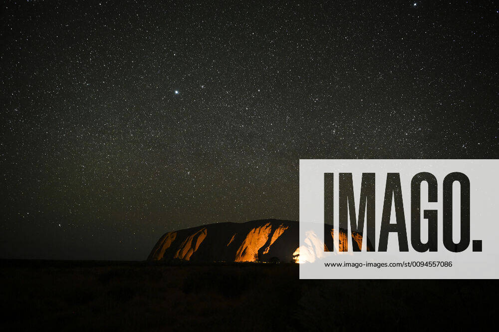 ULURU CLIMB CLOSURE COVERAGE, A long-exposure photograph shows Uluru, also known as Ayers Rock during night at Uluru-Kata Tjuta National Park in the Northern Territory, Sunday, October 27, 2019. ( NO ARCHIVING, , NO USE IN BOOKS WITHOUT CONSENT YULARA NT AUSTRALIA