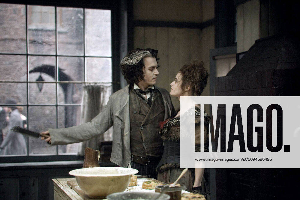 Johnny Depp & Helena Bonham Carter Characters: Sweeney Todd & Mrs. Lovett Film: Sweeney Todd: The Demon Barber Of Fleet Street (USA UK 2007) Director: Tim Burton 03 December 2007
